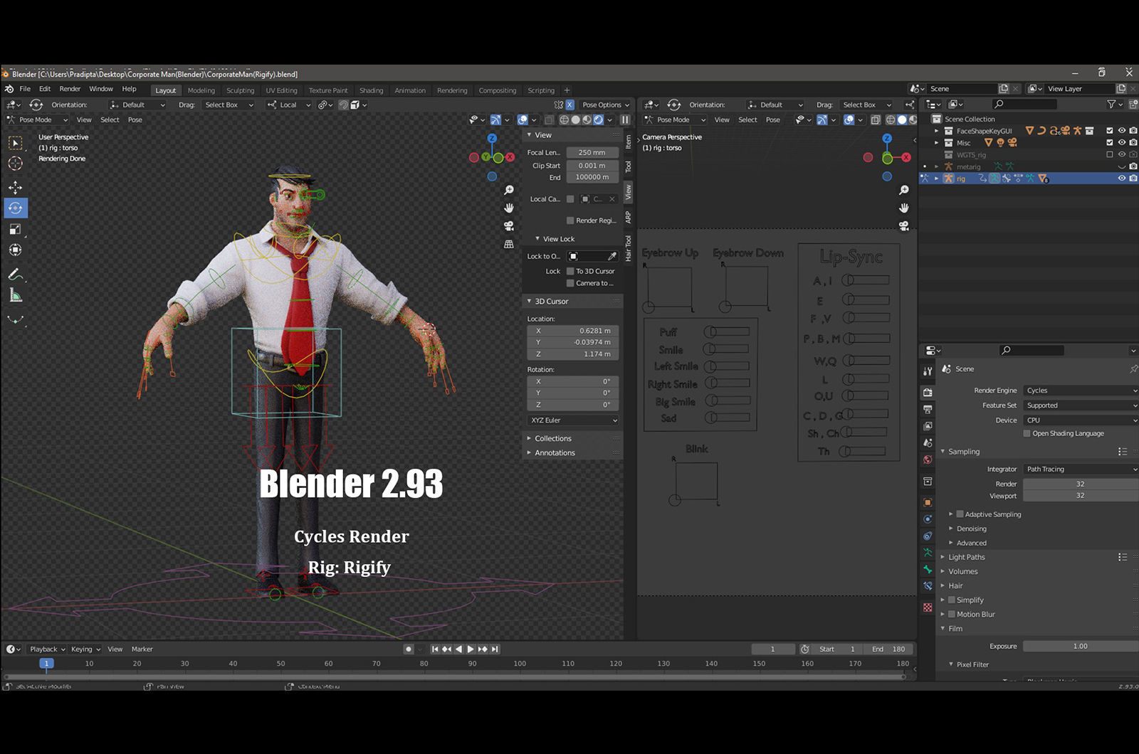 Corporate Man 3D model_39