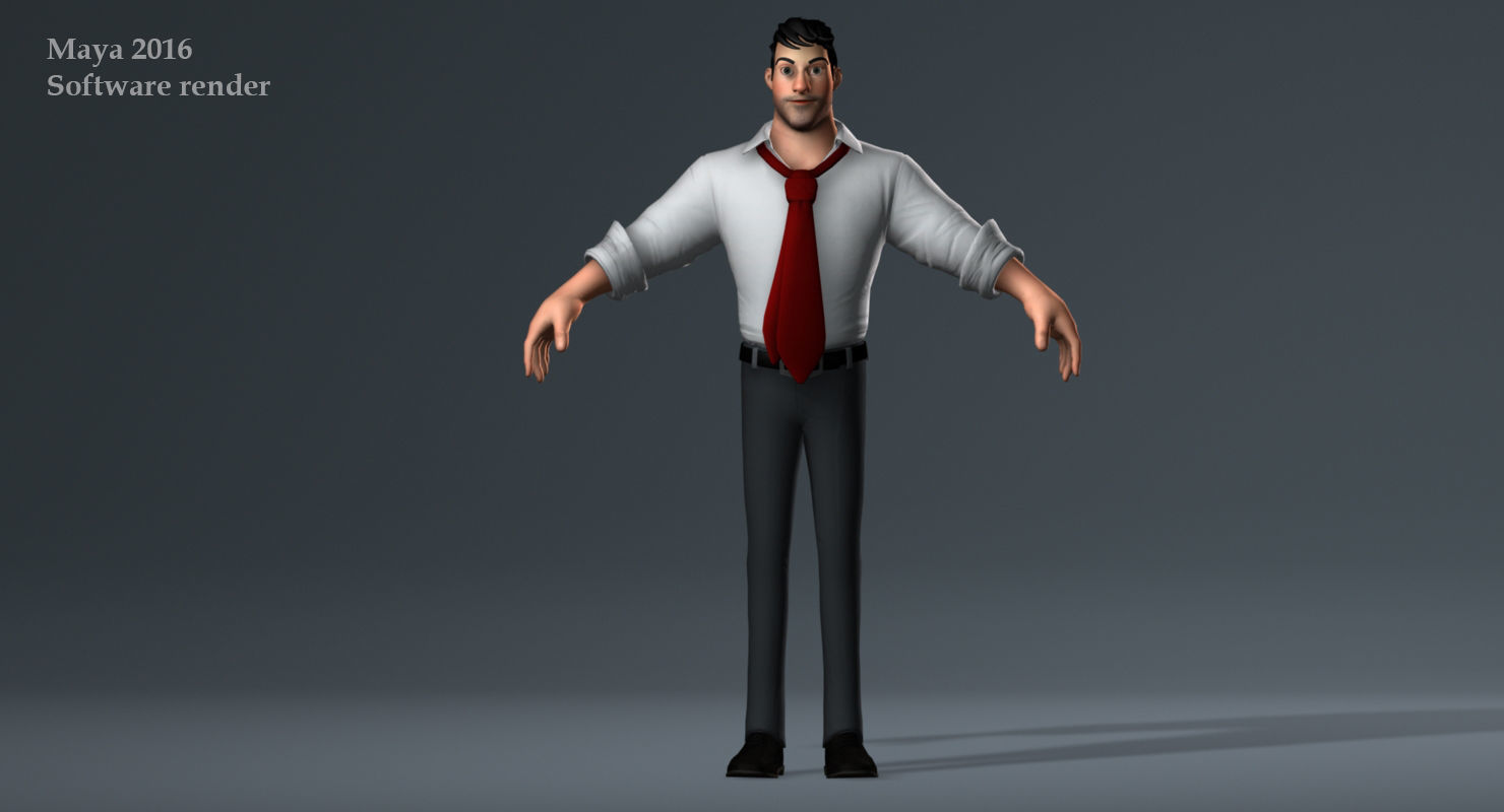 Corporate Man 3D model_35