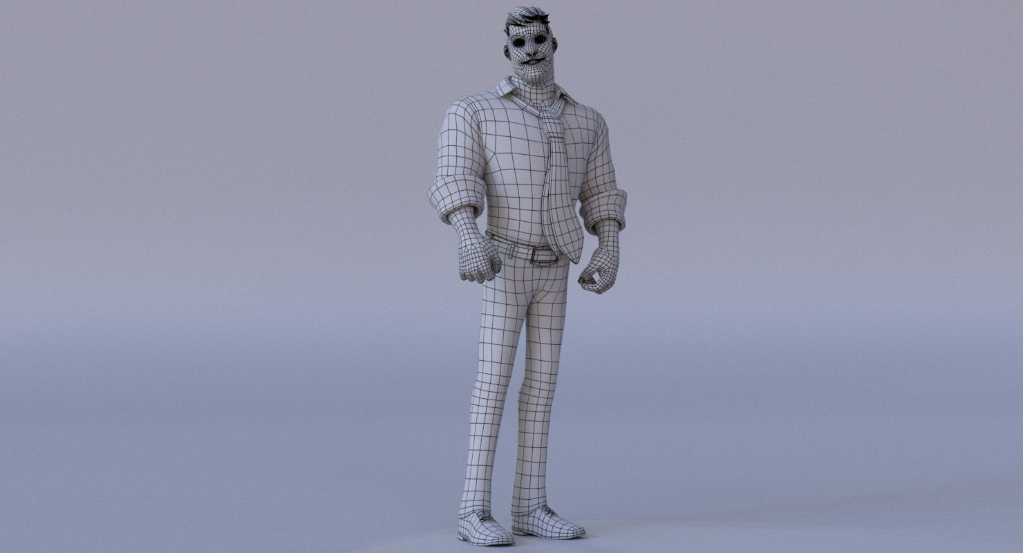 Corporate Man 3D model_21
