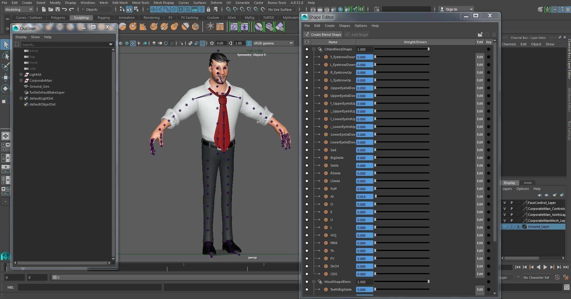 Corporate Man 3D model_29