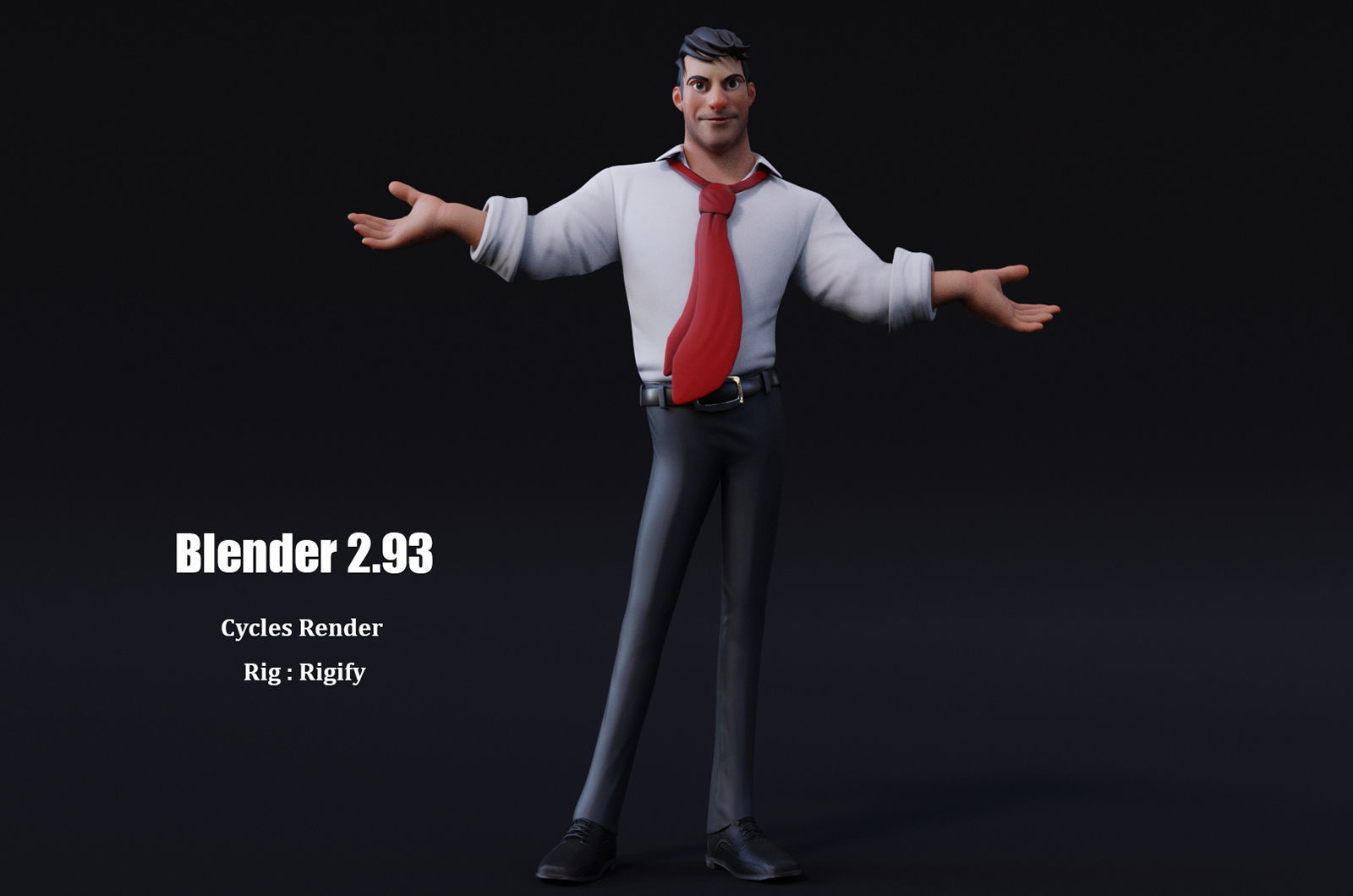 Corporate Man 3D model_16