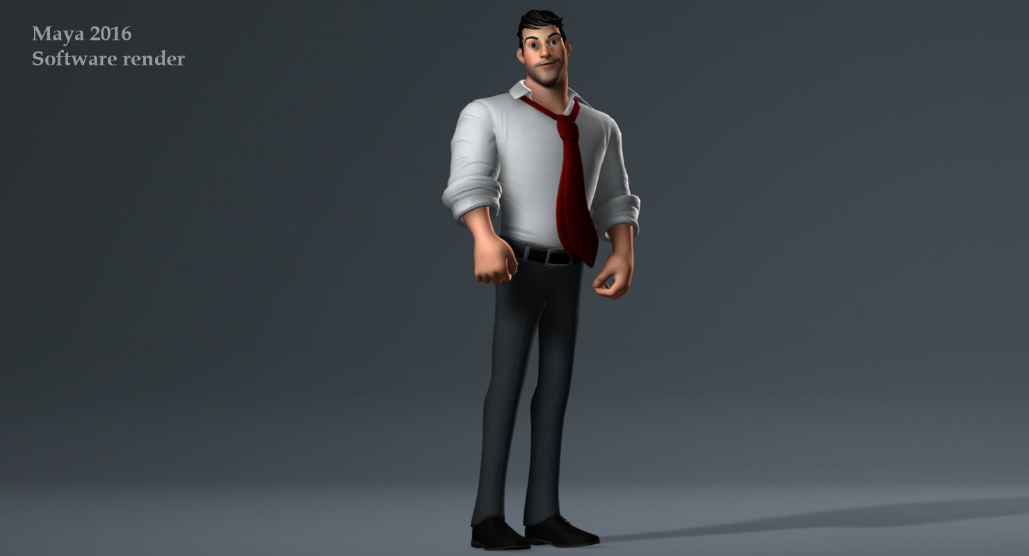 Corporate Man 3D model_36