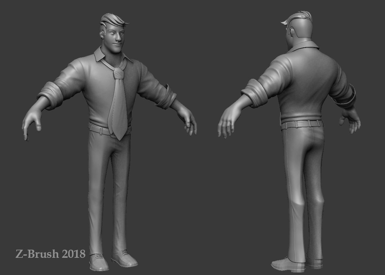 Corporate Man 3D model_34