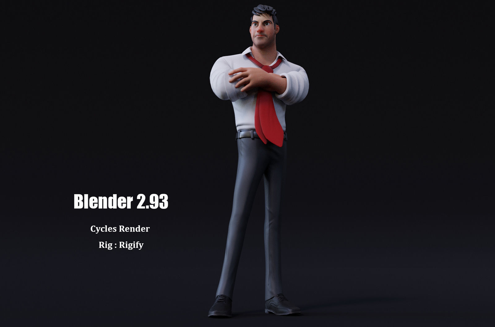 Corporate Man 3D model_17