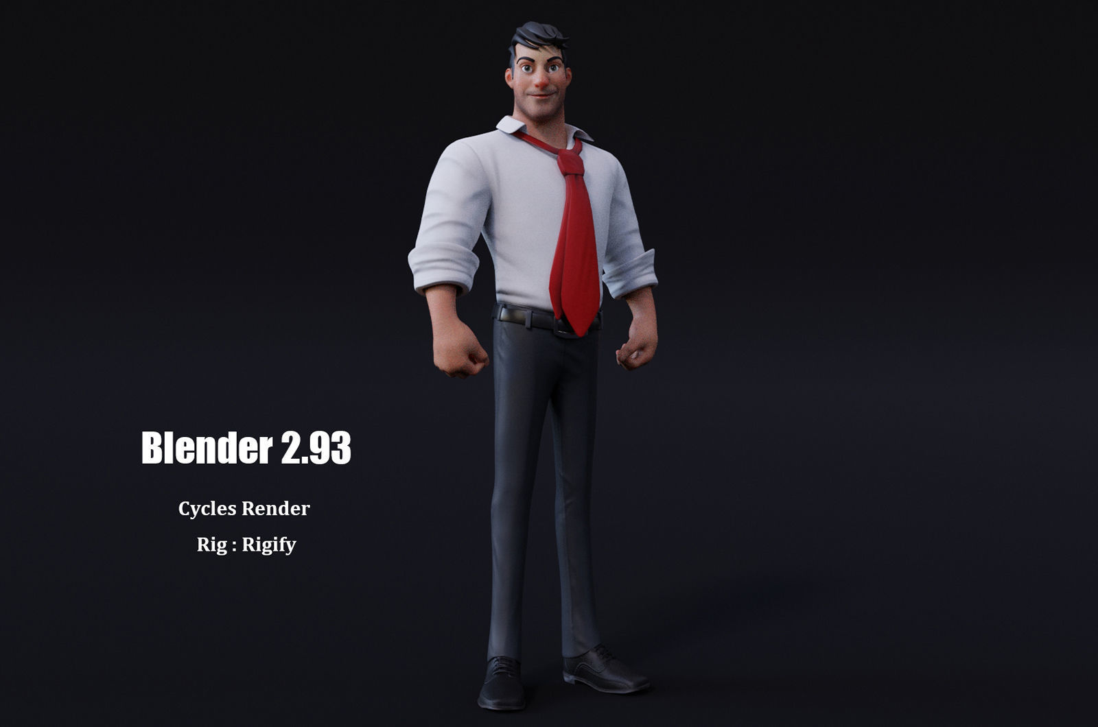 Corporate Man 3D model_15