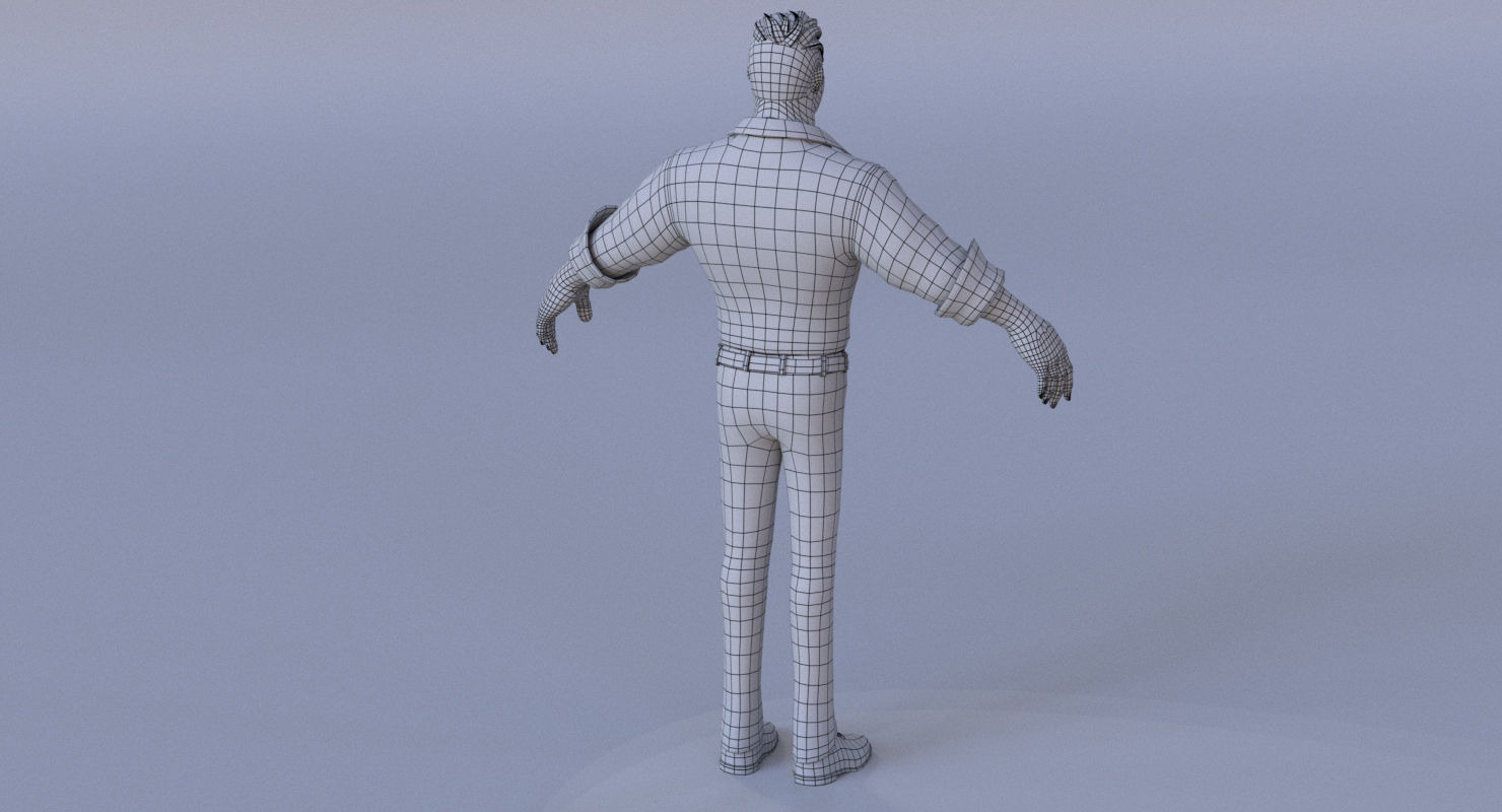 Corporate Man 3D model_22