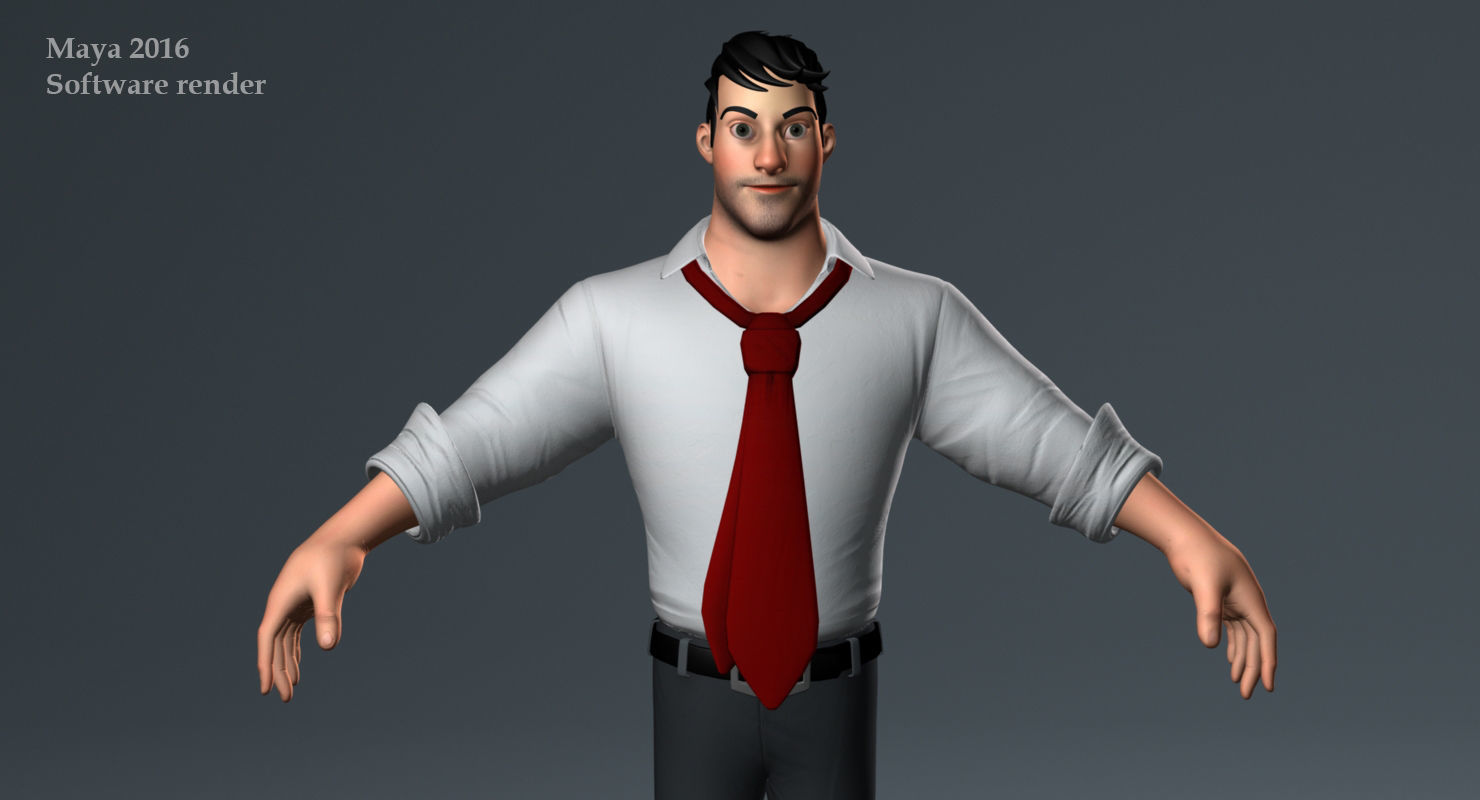 Corporate Man 3D model_37