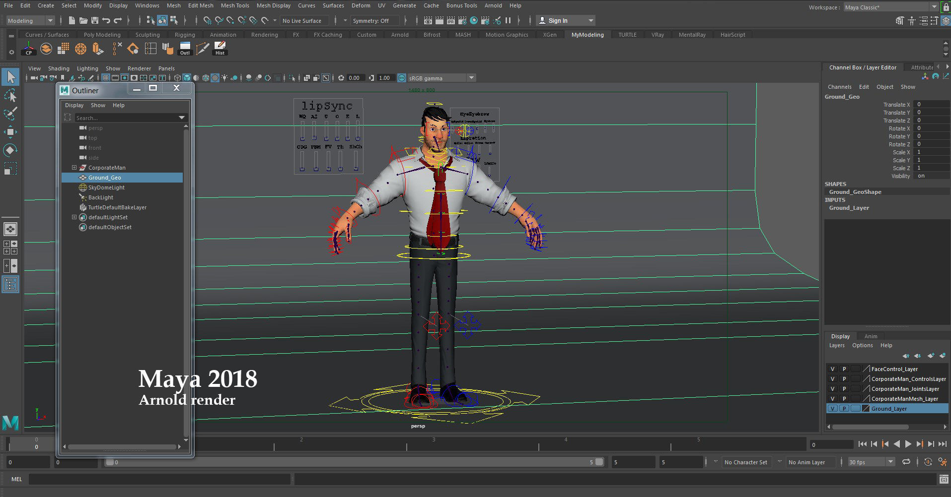 Corporate Man 3D model_32