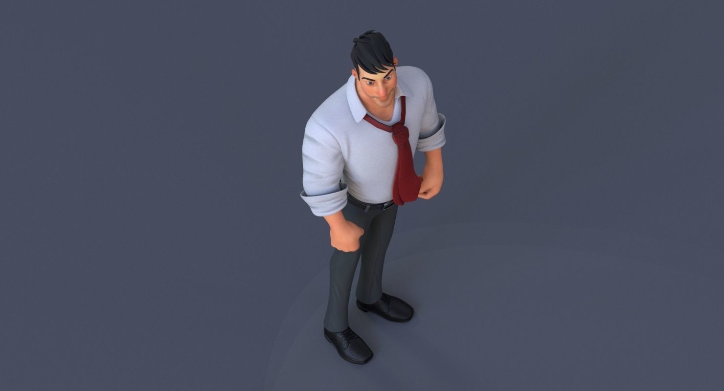 Corporate Man 3D model_8