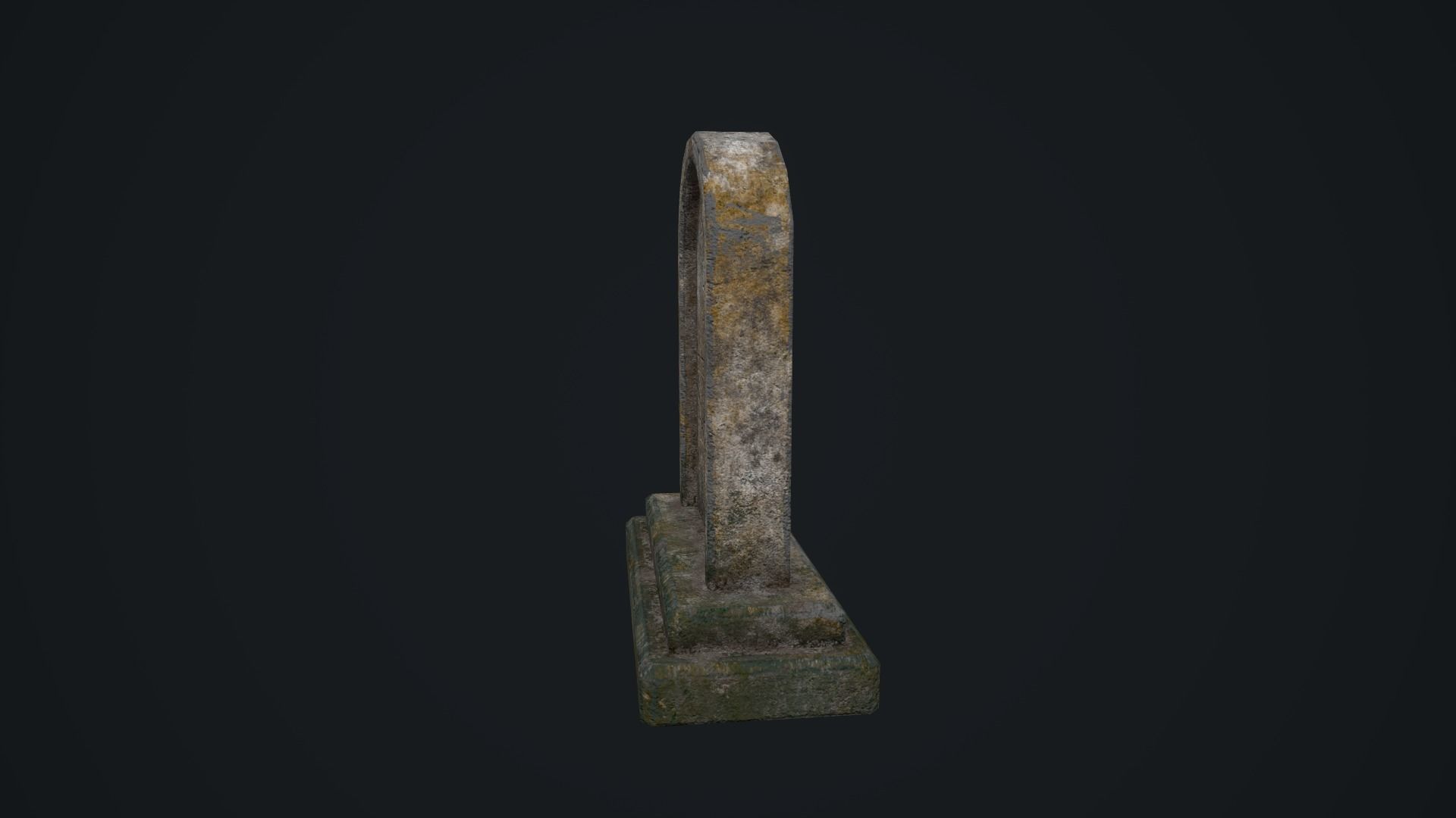 Gravestone 1 Low-poly 3D model_3