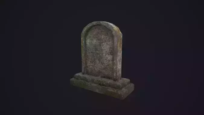 Gravestone 1 Low-poly 3D model