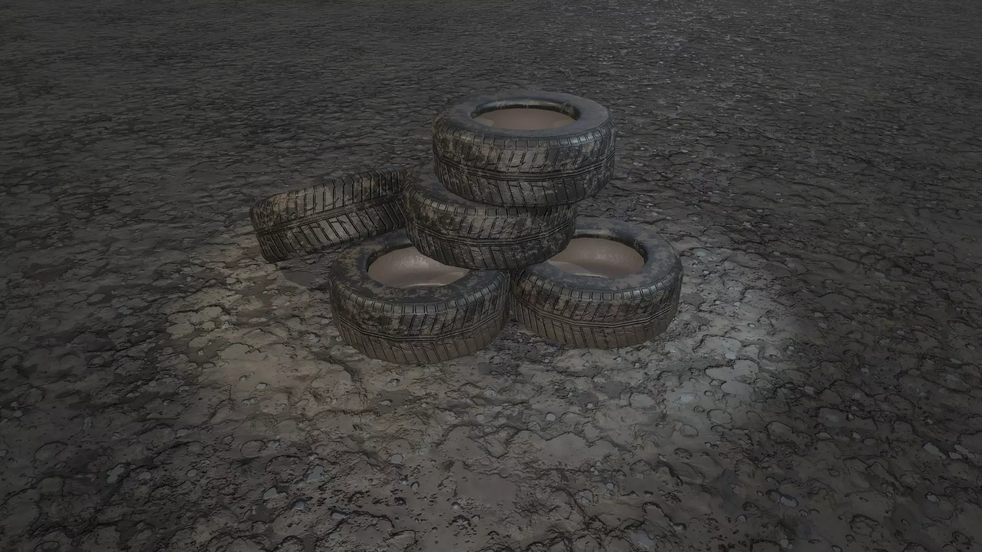 Tire - game prop Low-poly 3D model