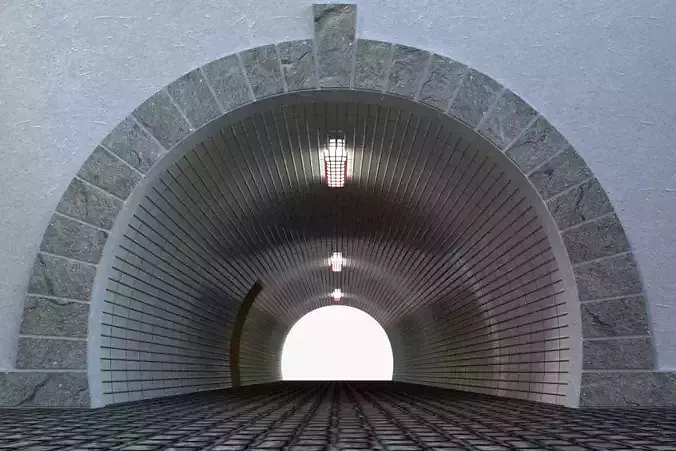 Pedestrian tunnel 3D model