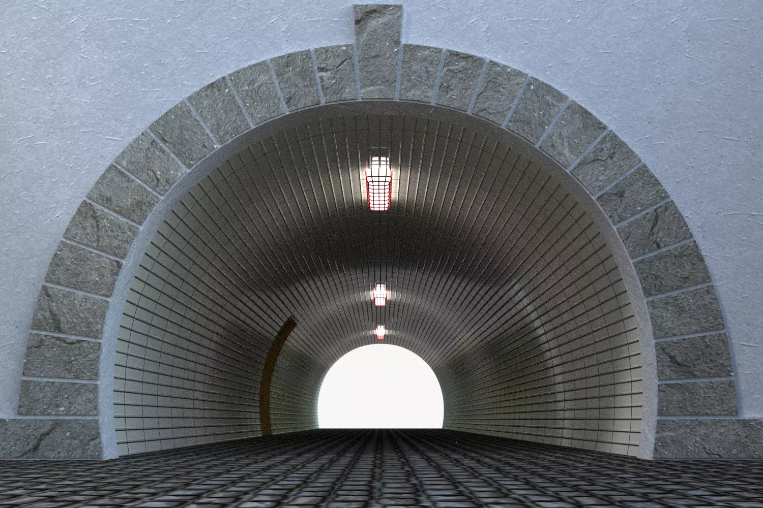 Pedestrian tunnel 3D model