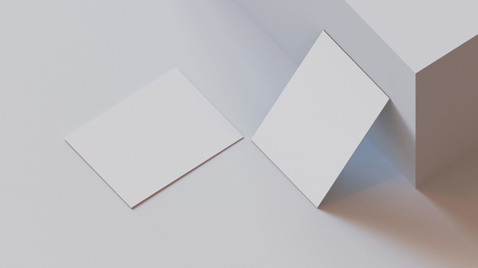 Digital Agency Business Card Animated Mockup Scene Free 3D model_5