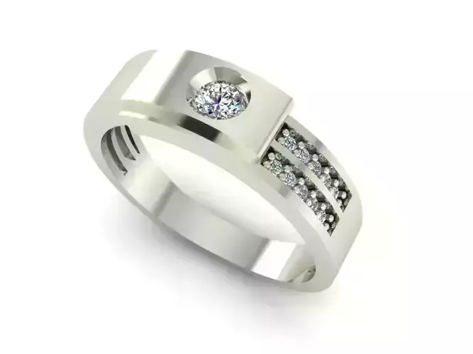 Ring couple 3D model Ring couple 3D model