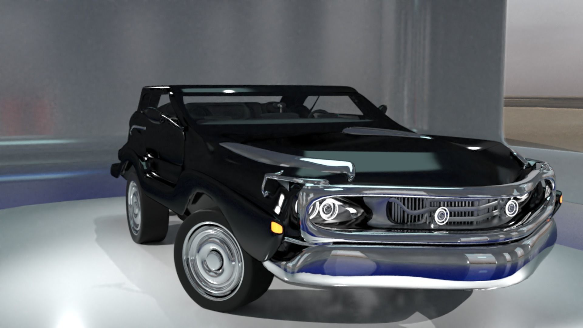 fantasy muscle car 3D model_1