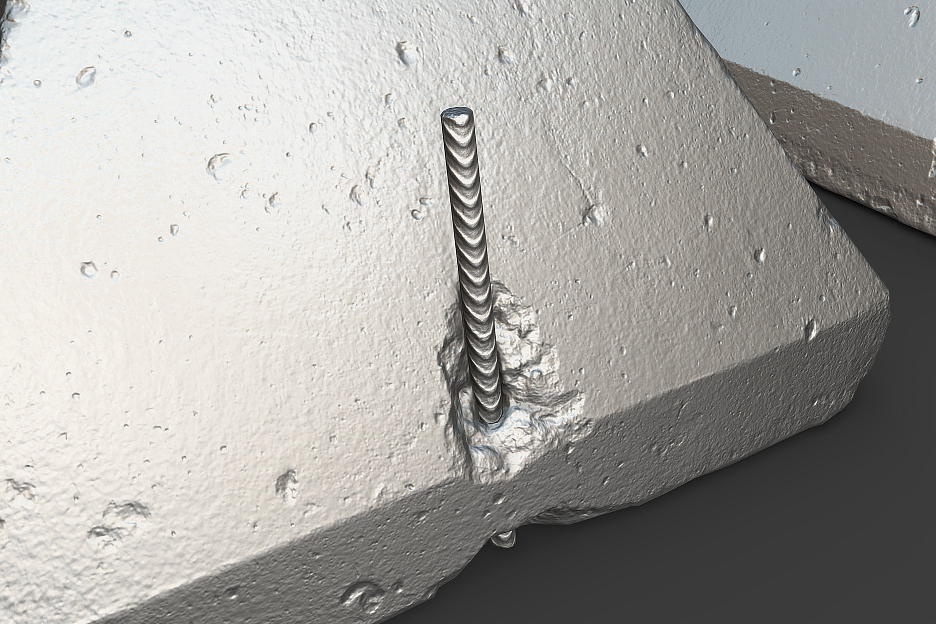 Concrete Block Low-poly 3D model_14