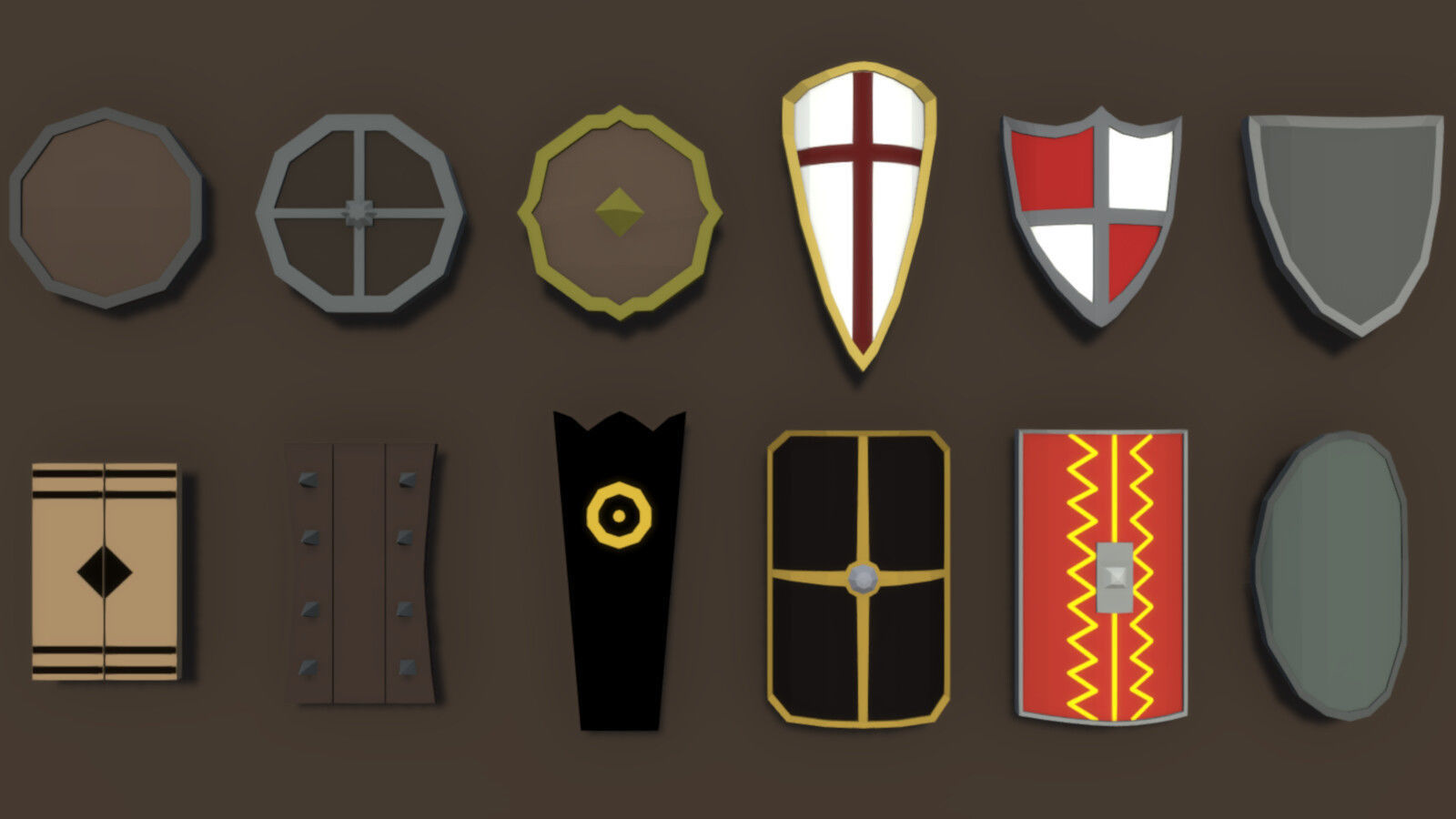 Low Poly Medieval Weapons And Tools Pack Low-poly 3D model_2
