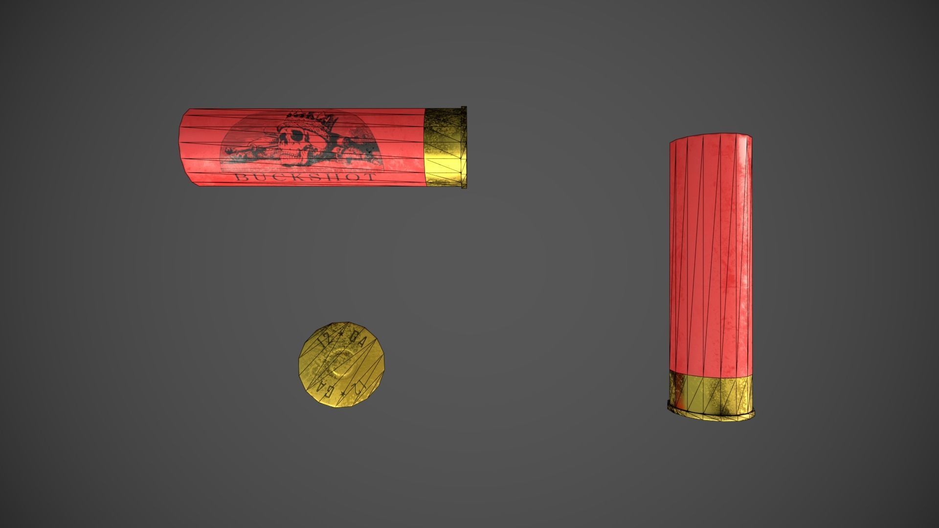 PBR M1014 Shotgun Low-poly 3D model_4