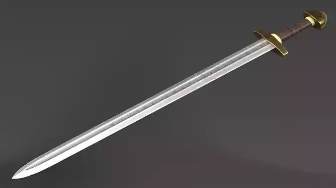 PBR Viking sword Low-poly 3D model