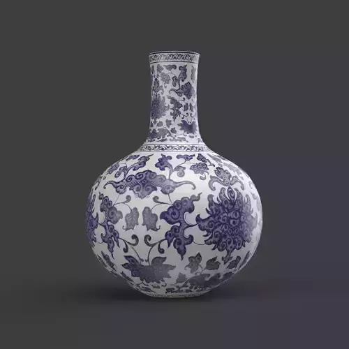 Chinese Classic Porcelain with PBR material - Vase 1