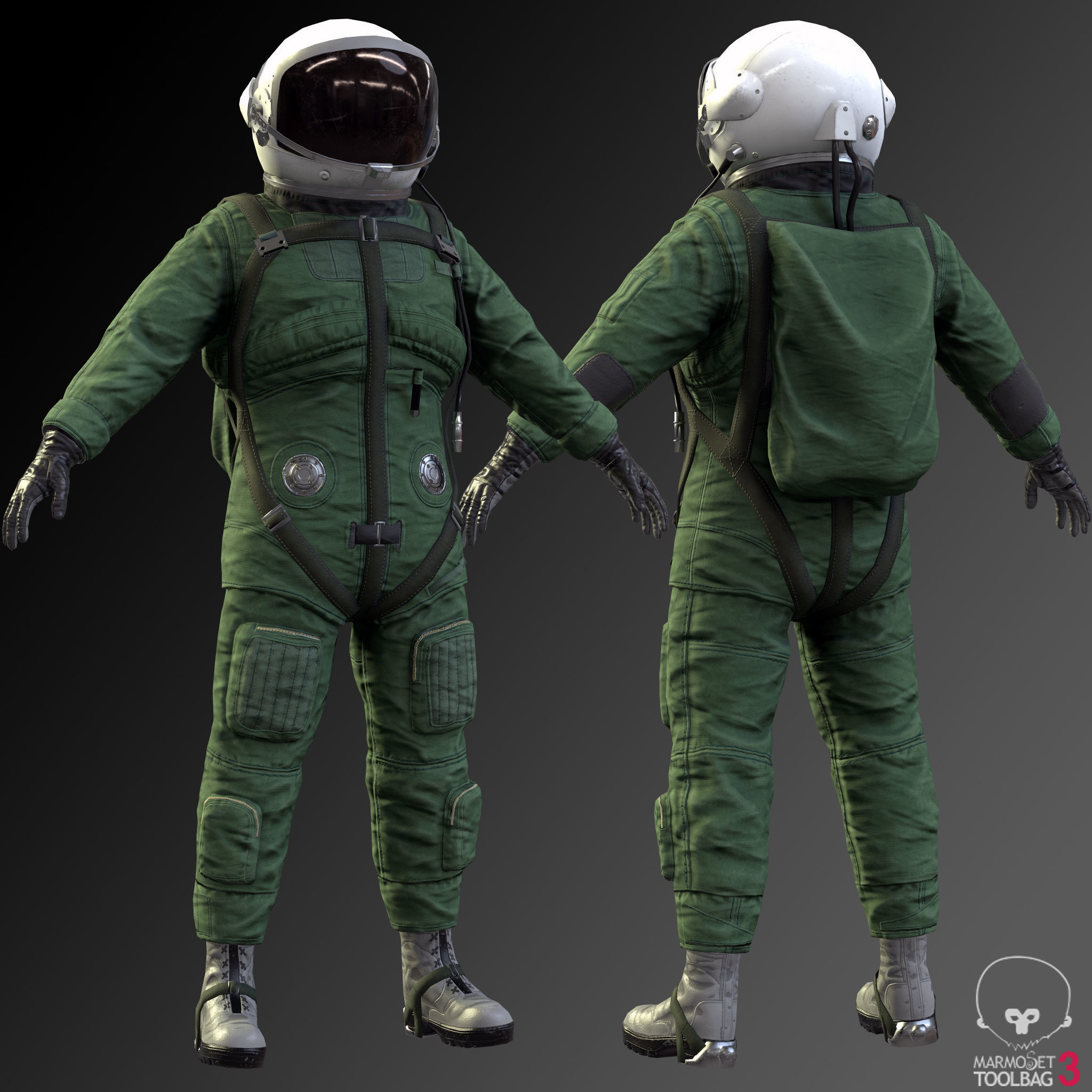 CS01 Space Suit Low-poly 3D model_6