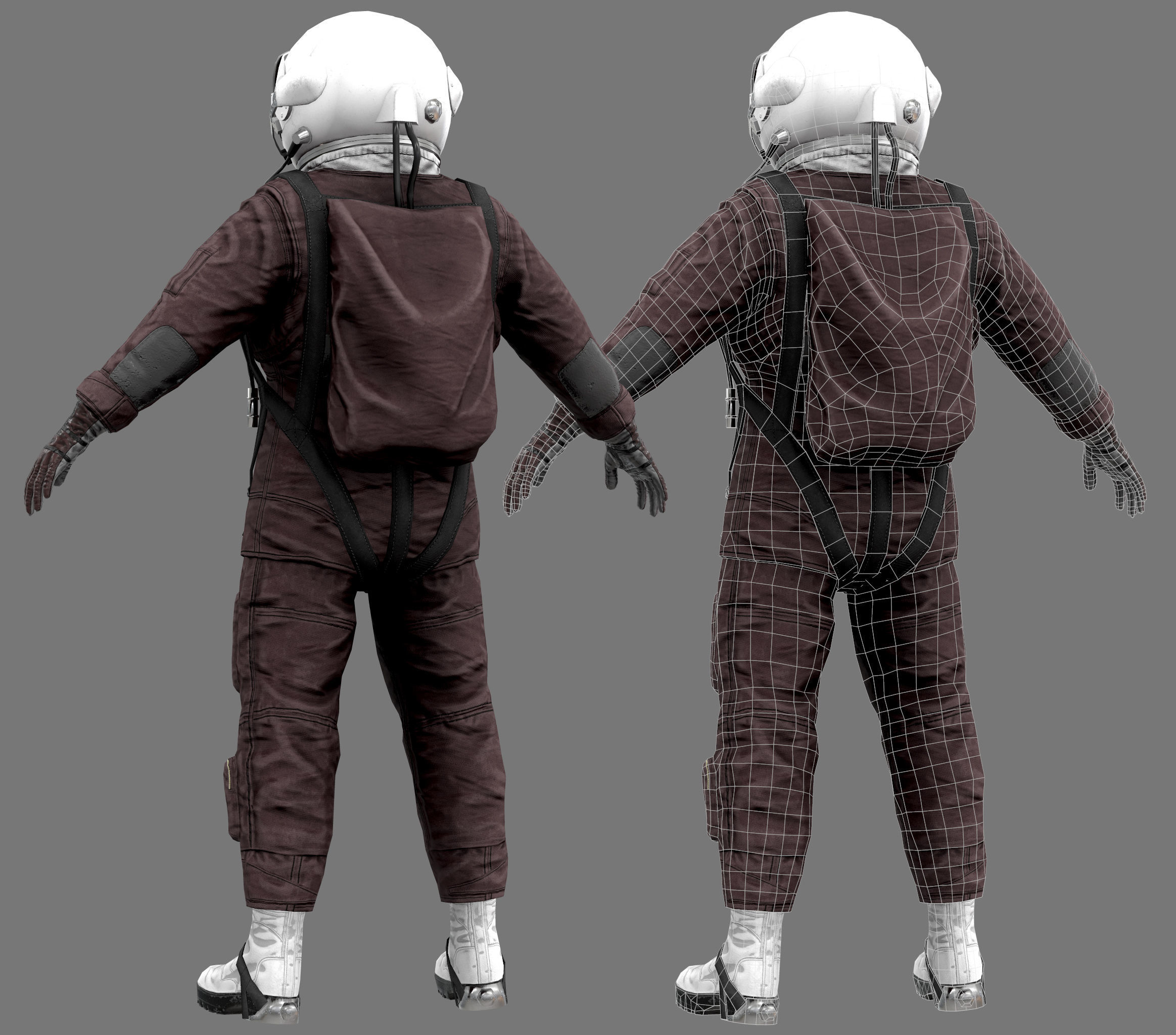 CS01 Space Suit Low-poly 3D model_10