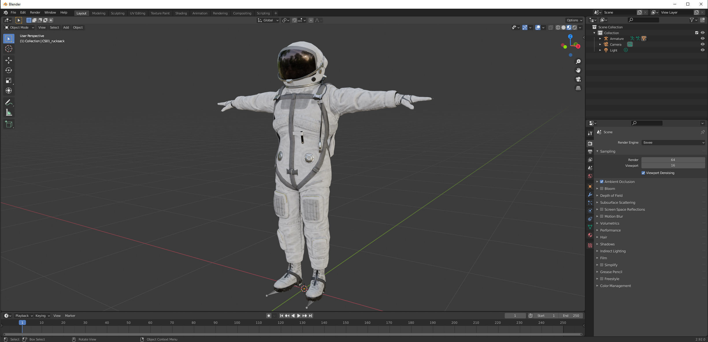 CS01 Space Suit Low-poly 3D model_11