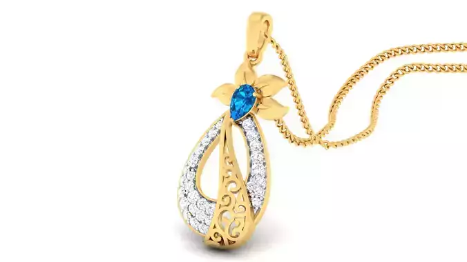 Women pendant-earrings set 3dm mgx render detail 3D print model