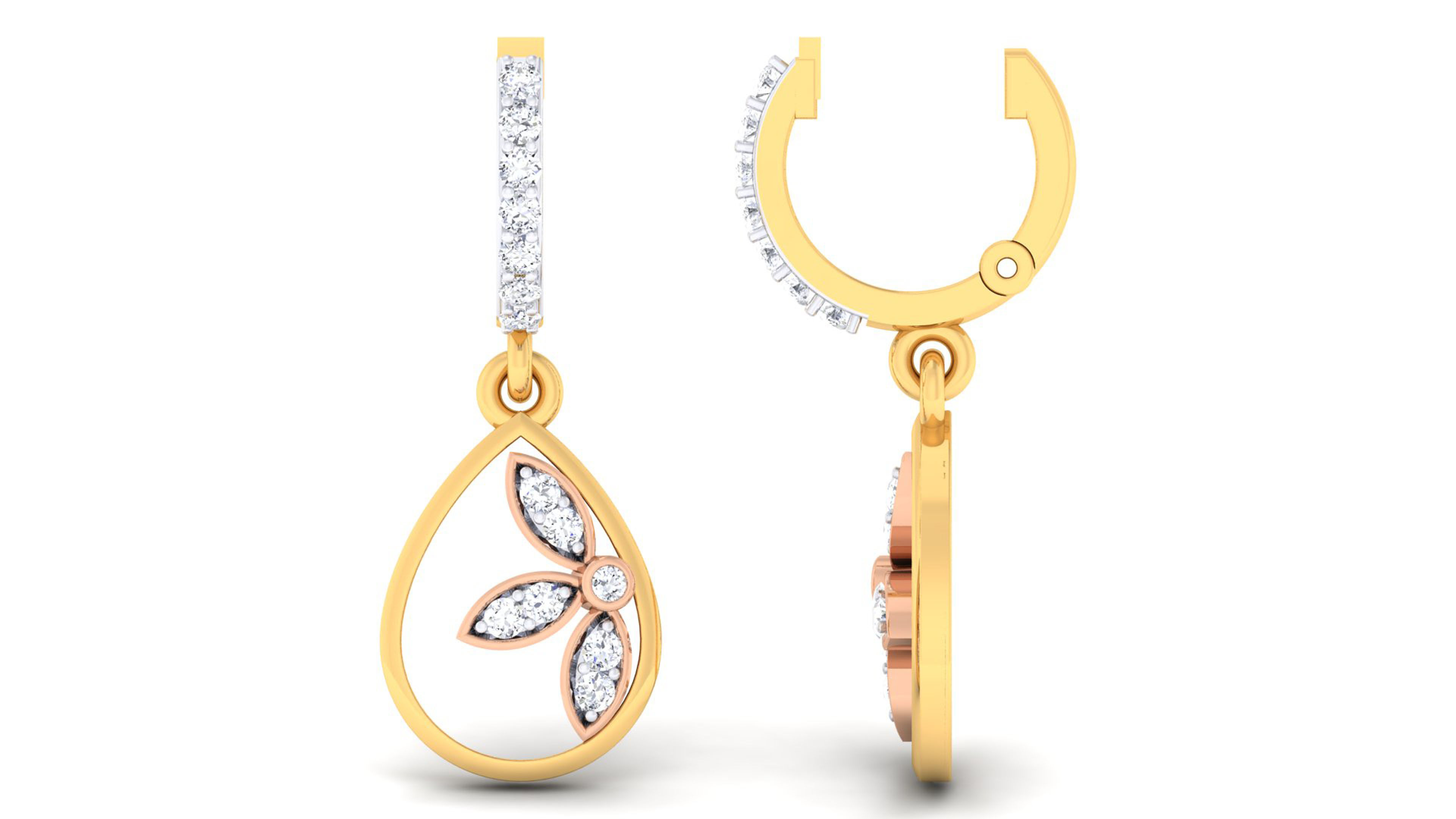 Women pendant-earrings set 3dm mgx render detail 3D print model 3D print model_4