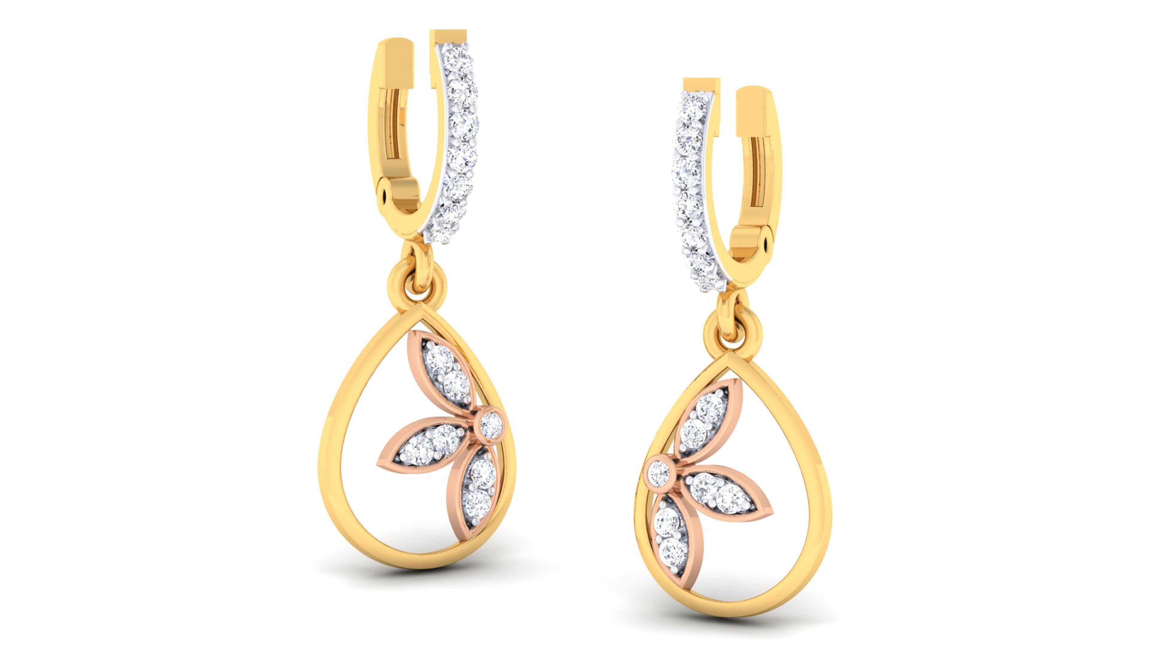 Women pendant-earrings set 3dm mgx render detail 3D print model 3D print model_5