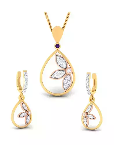 Women pendant-earrings set 3dm mgx render detail 3D print model