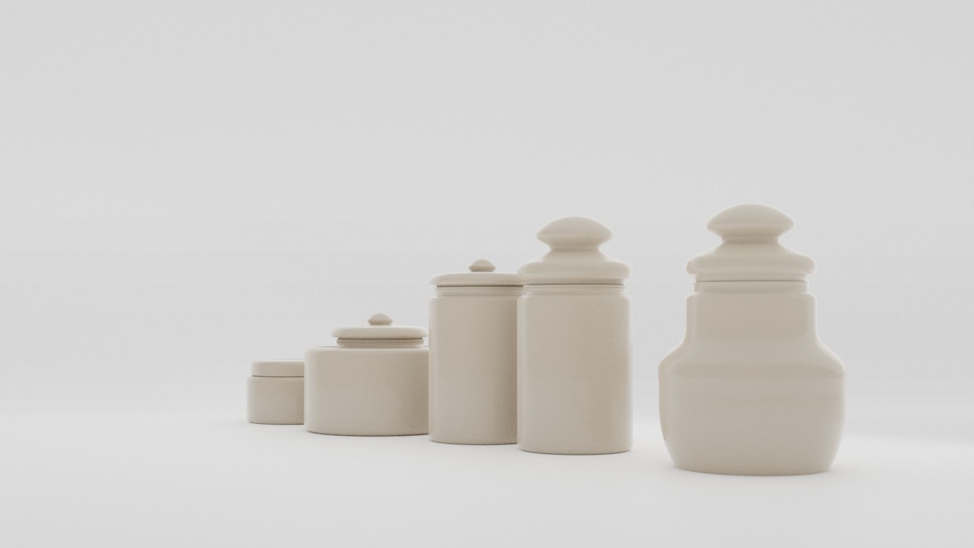 Simple sized containers 3D model_2