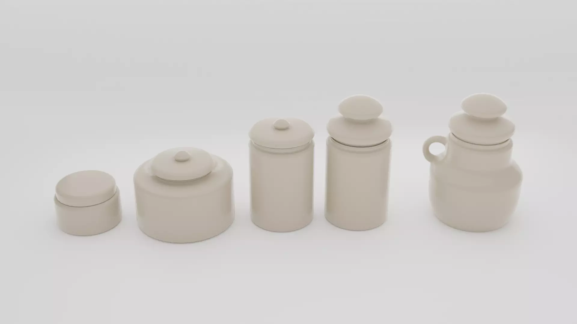 Simple sized containers 3D model_0