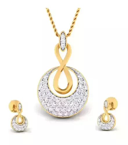 Women pendant-earrings set 3dm mgx render detail 3D print model