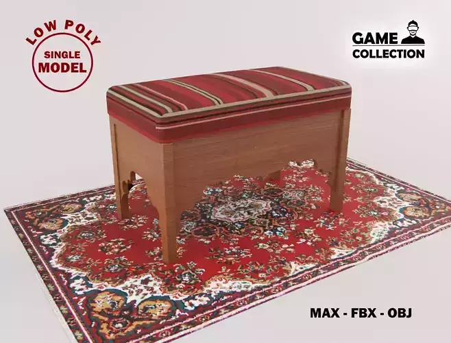 Arabian Bench Lowpoly