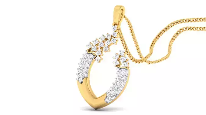 Women pendant-earrings set 3dm mgx render detail 3D print model