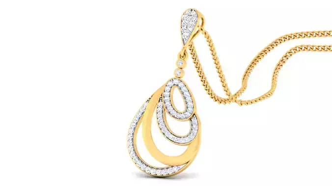 Women pendant-earrings set 3dm mgx render detail 3D print model