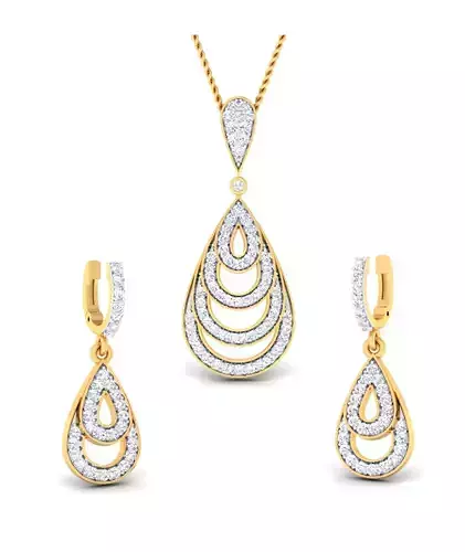 Women pendant-earrings set 3dm mgx render detail 3D print model