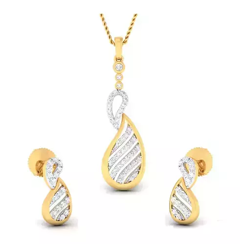 Women pendant-earrings set 3dm mgx render detail 3D print model