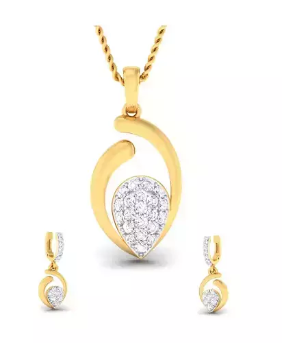 Women pendant-earrings set 3dm mgx render detail 3D print model