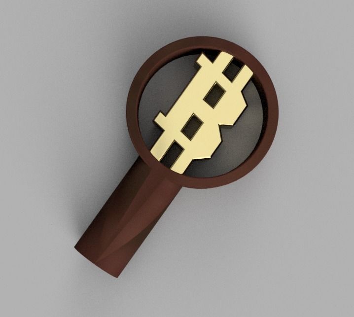 Bitcoin Standard Bearer Staff Pen Thingy 3D print model_1
