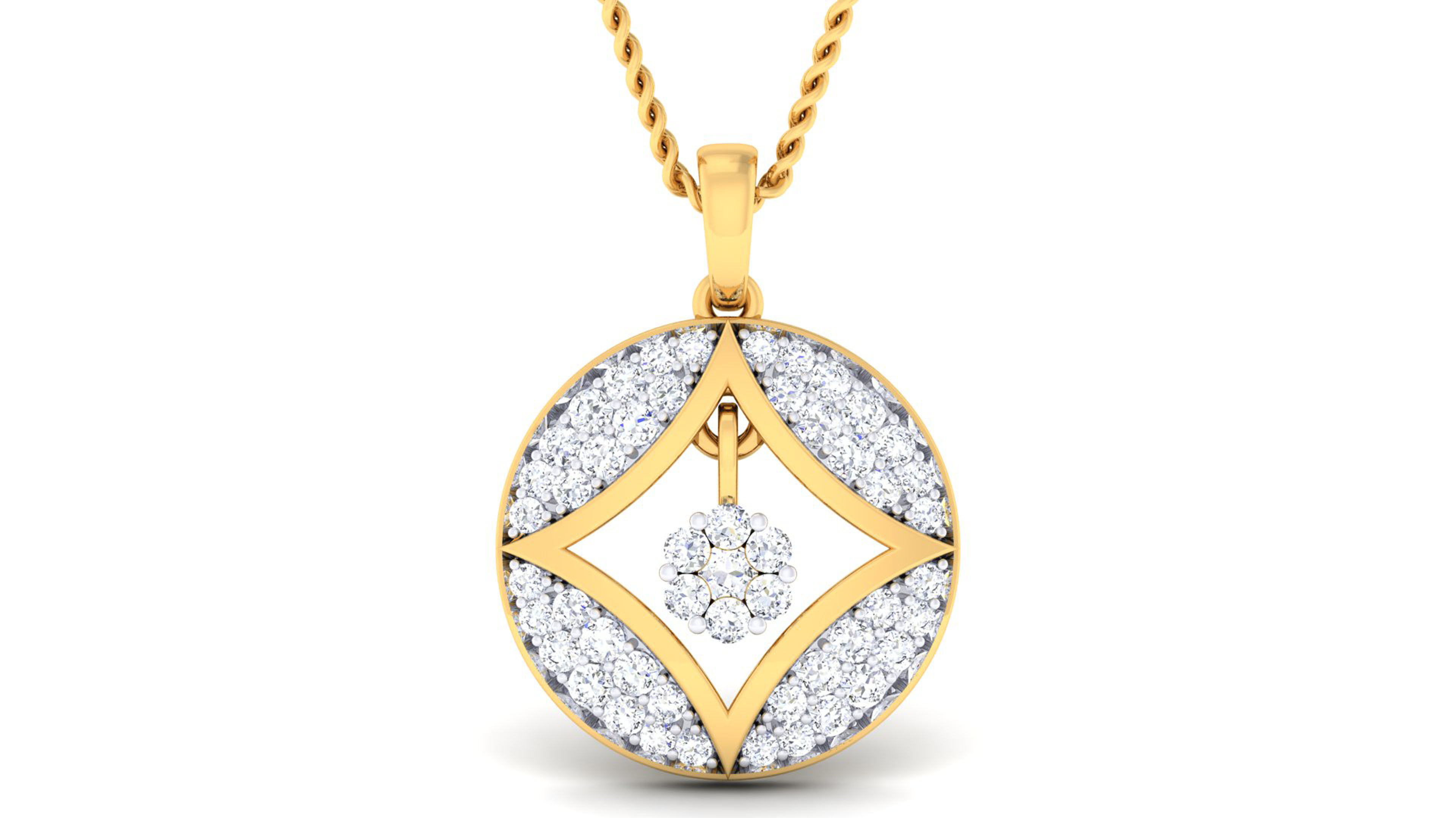 Women pendant-earrings set 3dm mgx render detail 3D print model 3D print model_7