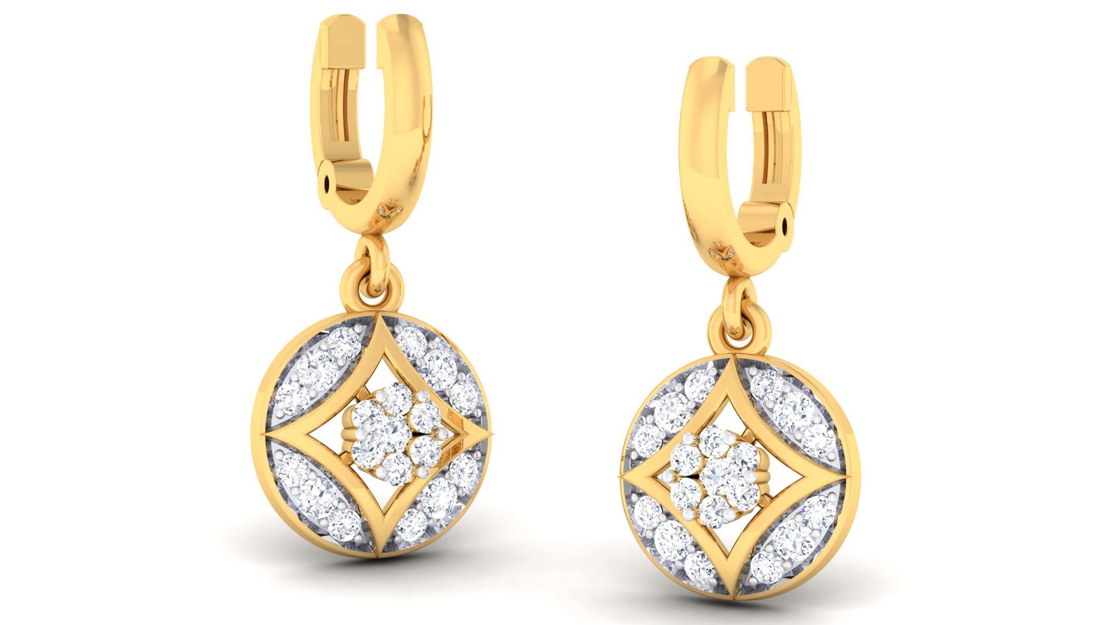 Women pendant-earrings set 3dm mgx render detail 3D print model 3D print model_4