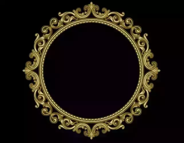 Mirror gold ornate frame