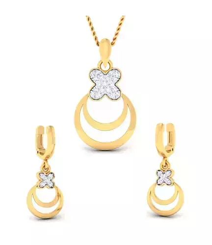 Women pendant-earrings set 3dm mgx render detail 3D print model