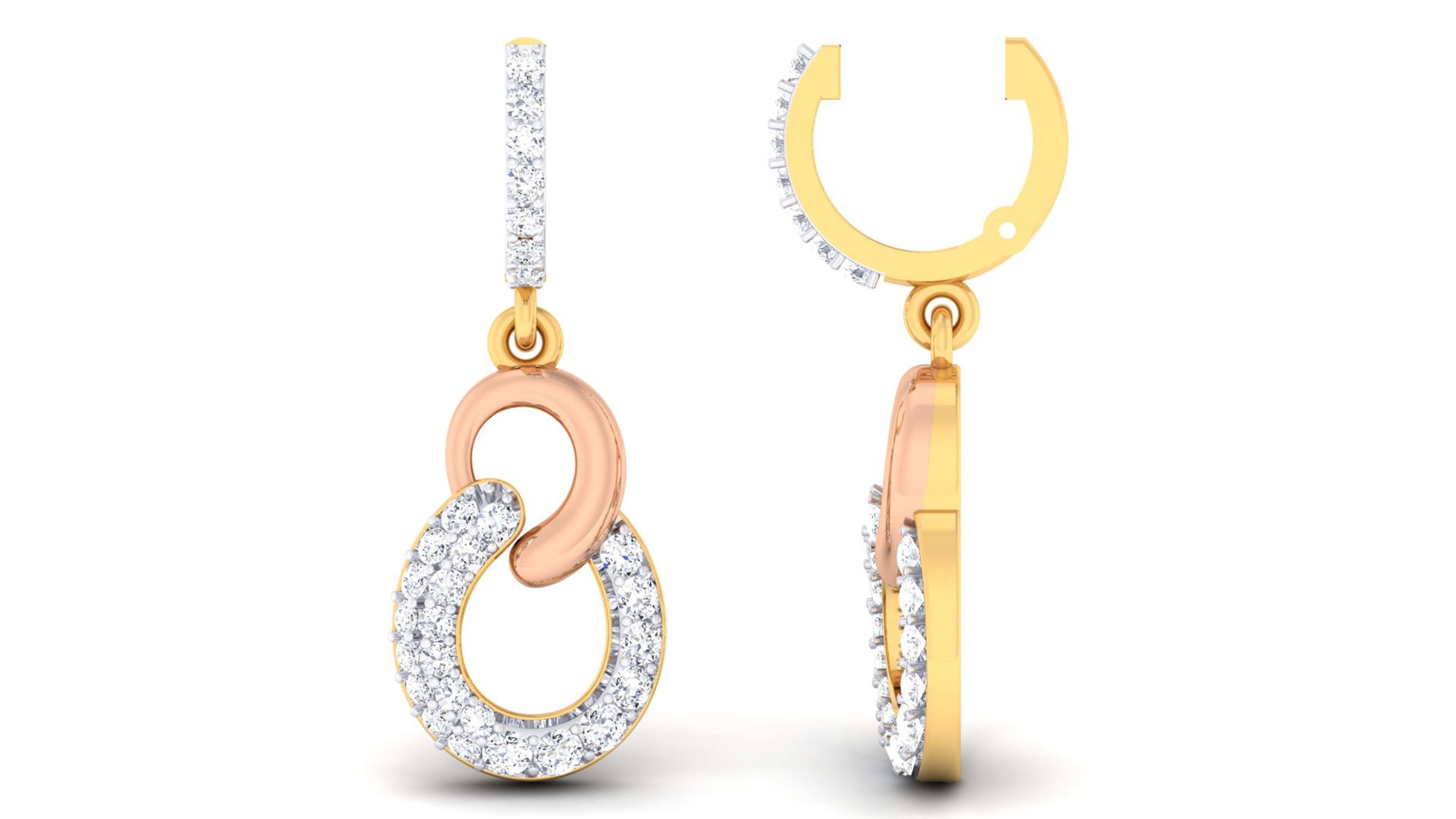 Women pendant-earrings set 3dm mgx render detail 3D print model 3D print model_5