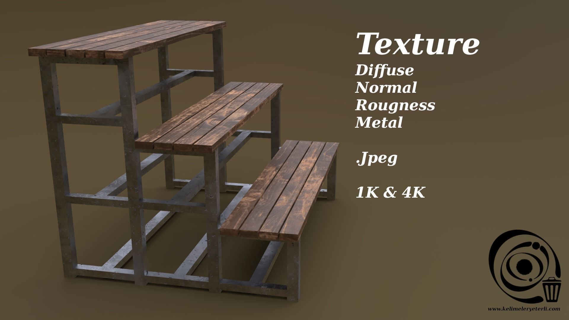 Tribune 06 R Low-poly 3D model_4