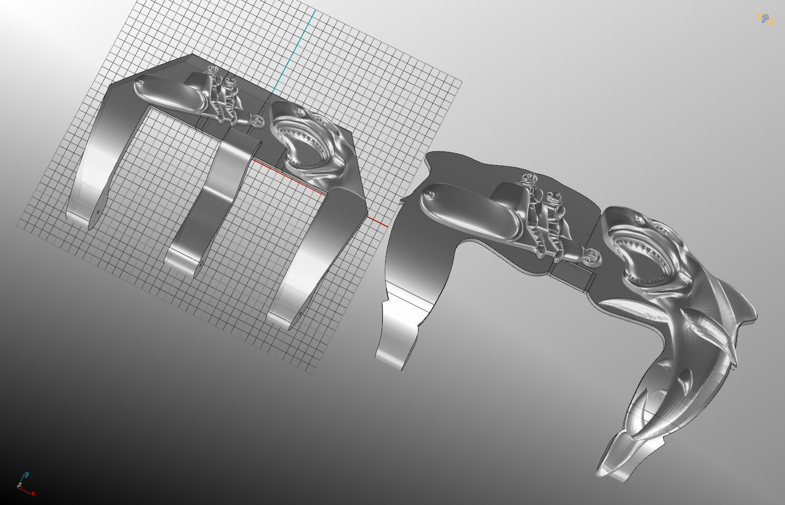 submarine and torpedoes 3D print model_15